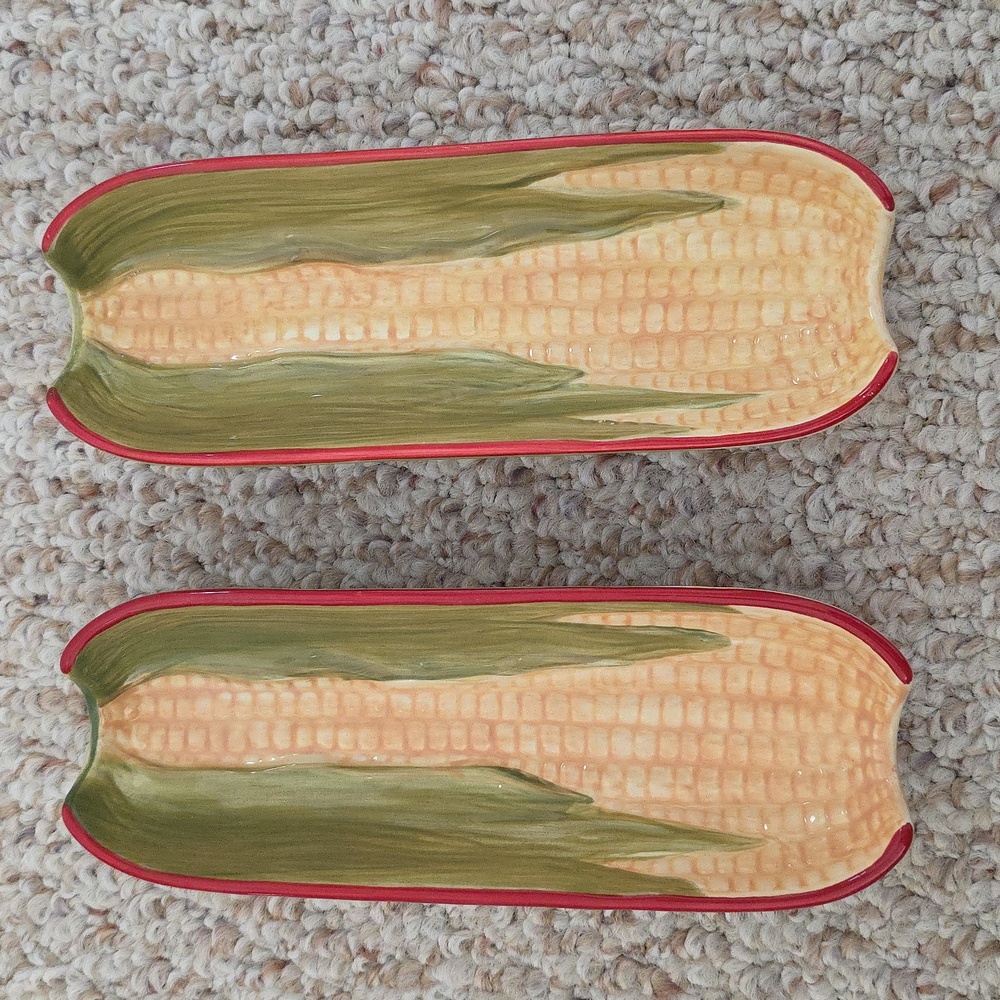 Pfaltzgraff Napoli Hand Painted Corn On Cobb Dishes